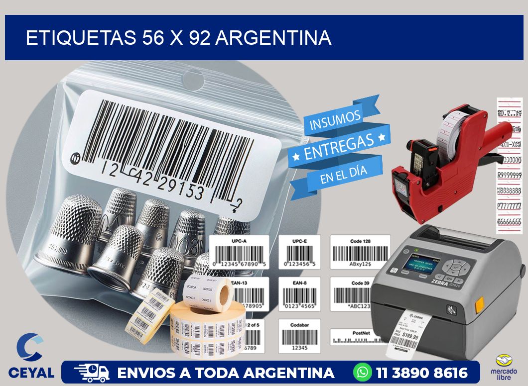 ETIQUETAS 56 x 92 ARGENTINA