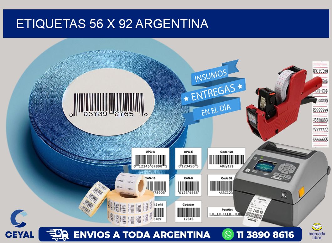 ETIQUETAS 56 x 92 ARGENTINA