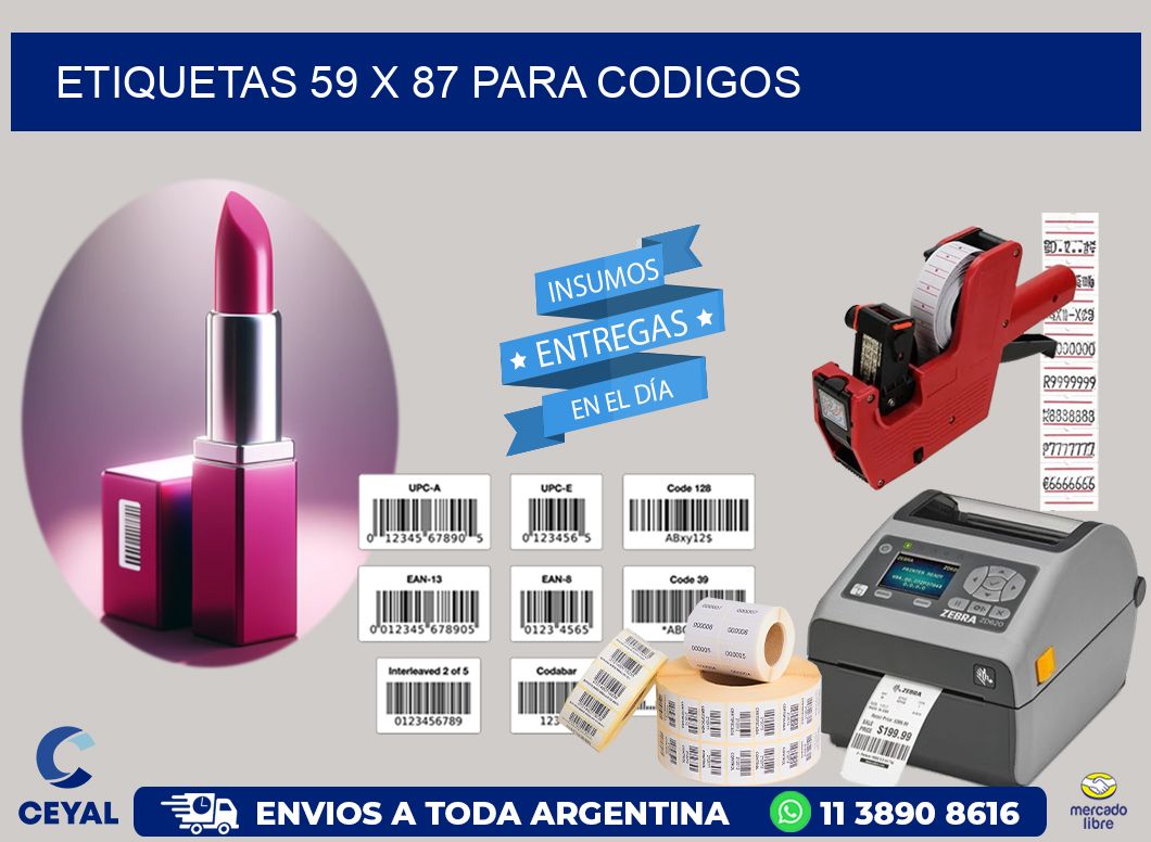 ETIQUETAS 59 x 87 PARA CODIGOS