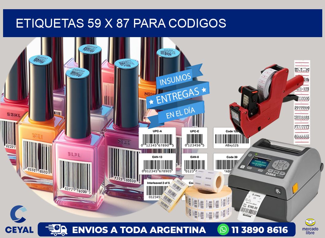 ETIQUETAS 59 x 87 PARA CODIGOS