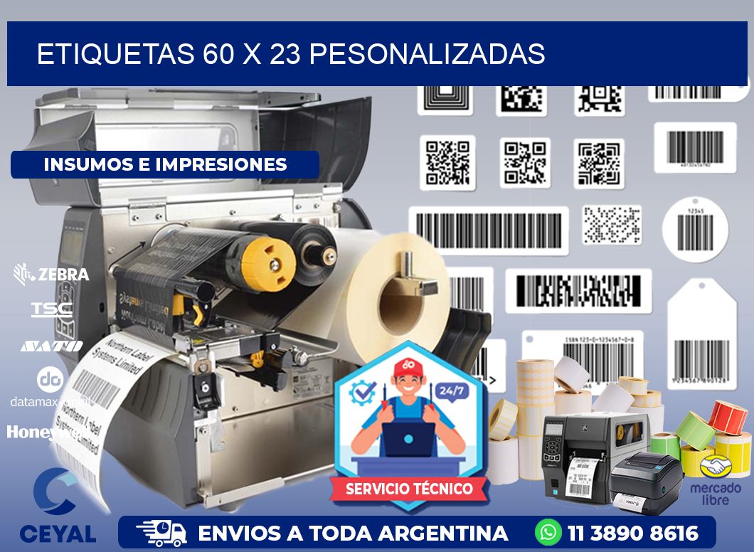 ETIQUETAS 60 x 23 PESONALIZADAS
