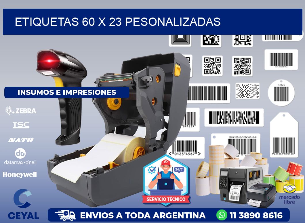 ETIQUETAS 60 x 23 PESONALIZADAS