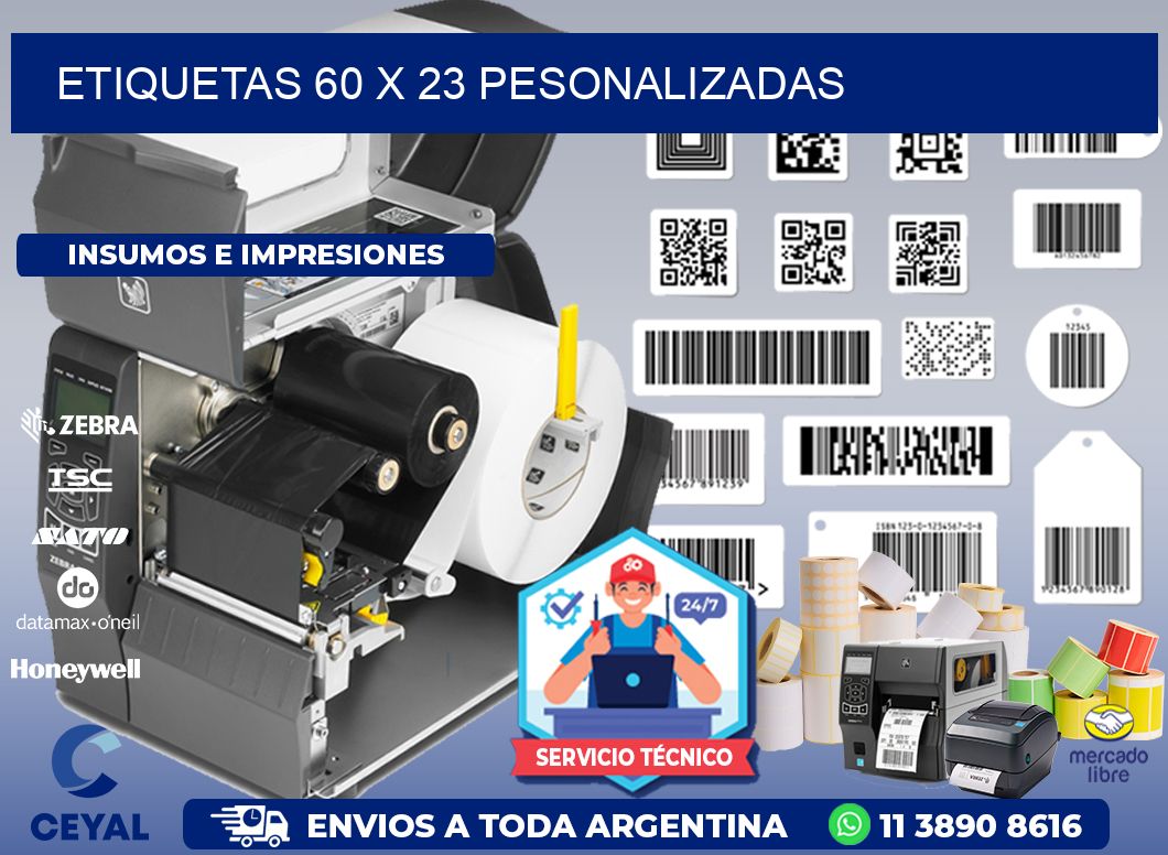 ETIQUETAS 60 x 23 PESONALIZADAS