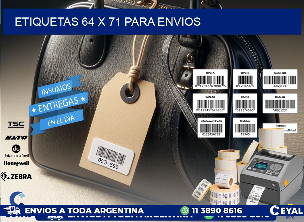 ETIQUETAS 64 x 71 PARA ENVIOS