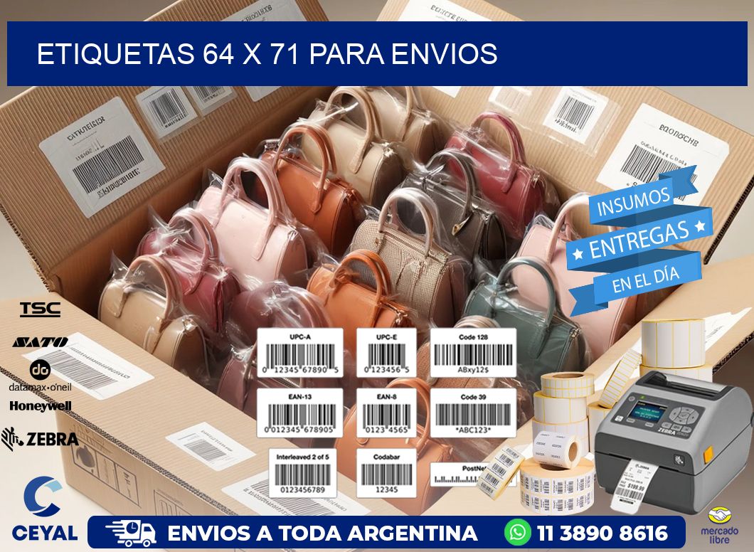 ETIQUETAS 64 x 71 PARA ENVIOS