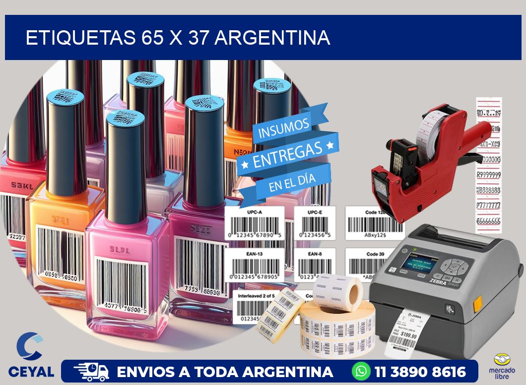 ETIQUETAS 65 x 37 ARGENTINA