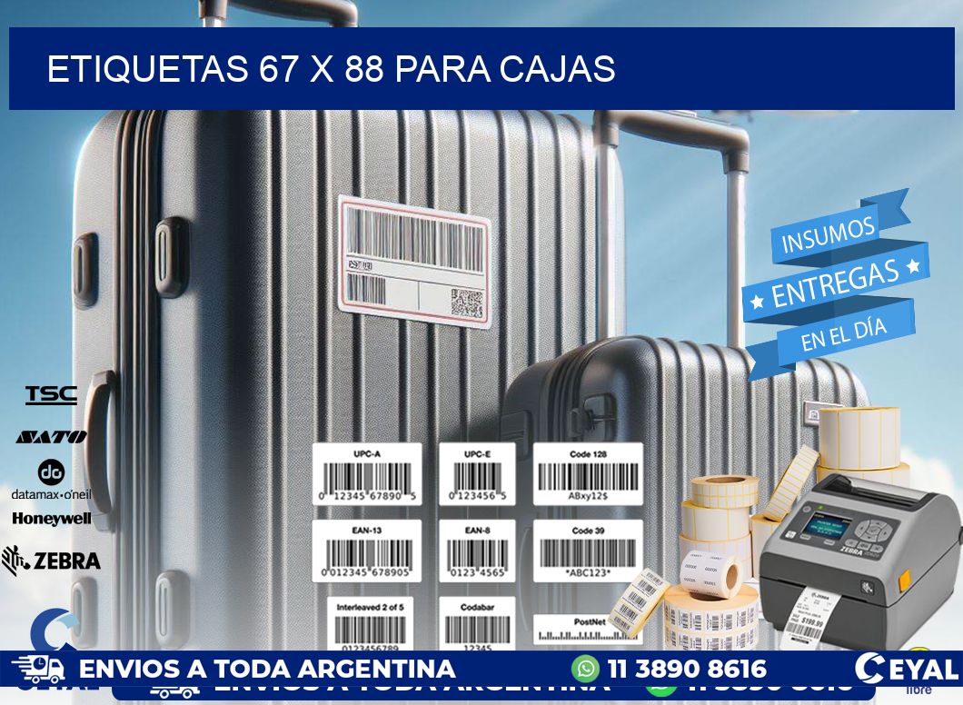 ETIQUETAS 67 x 88 PARA CAJAS