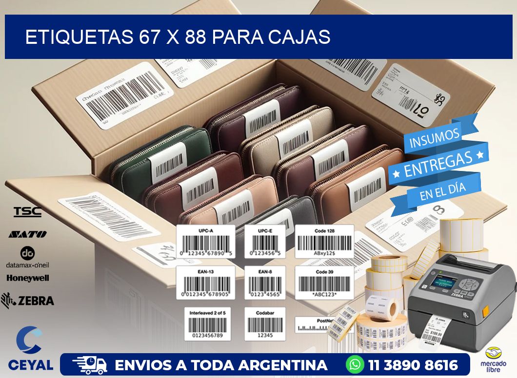 ETIQUETAS 67 x 88 PARA CAJAS