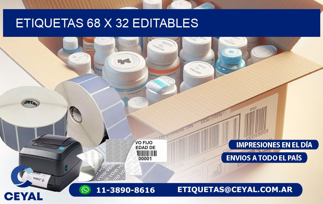 ETIQUETAS 68 x 32 EDITABLES