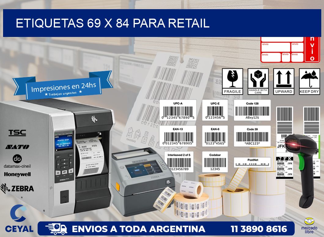 ETIQUETAS 69 x 84 PARA RETAIL