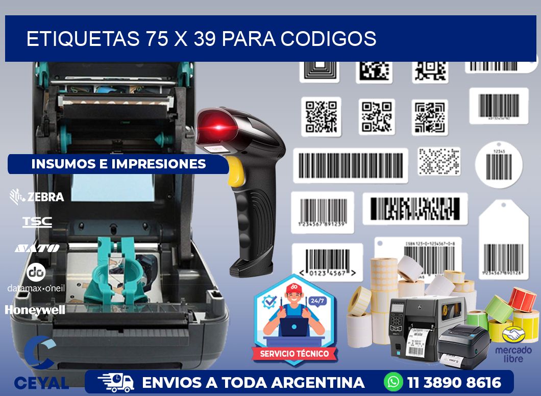 ETIQUETAS 75 x 39 PARA CODIGOS