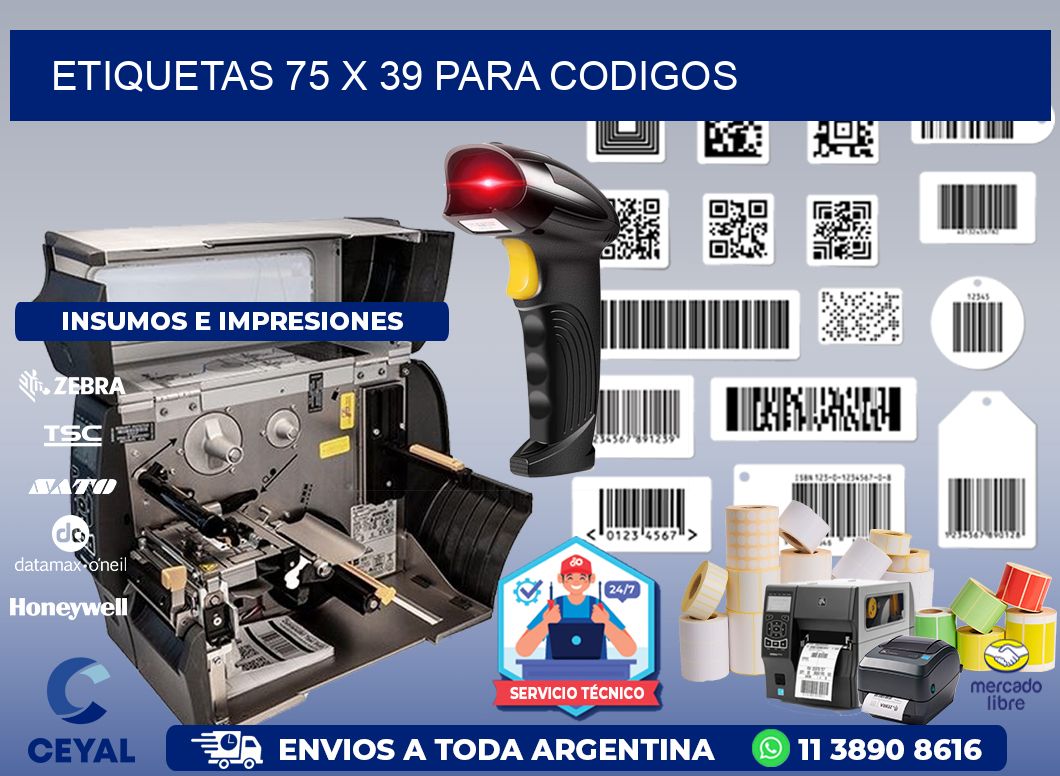 ETIQUETAS 75 x 39 PARA CODIGOS