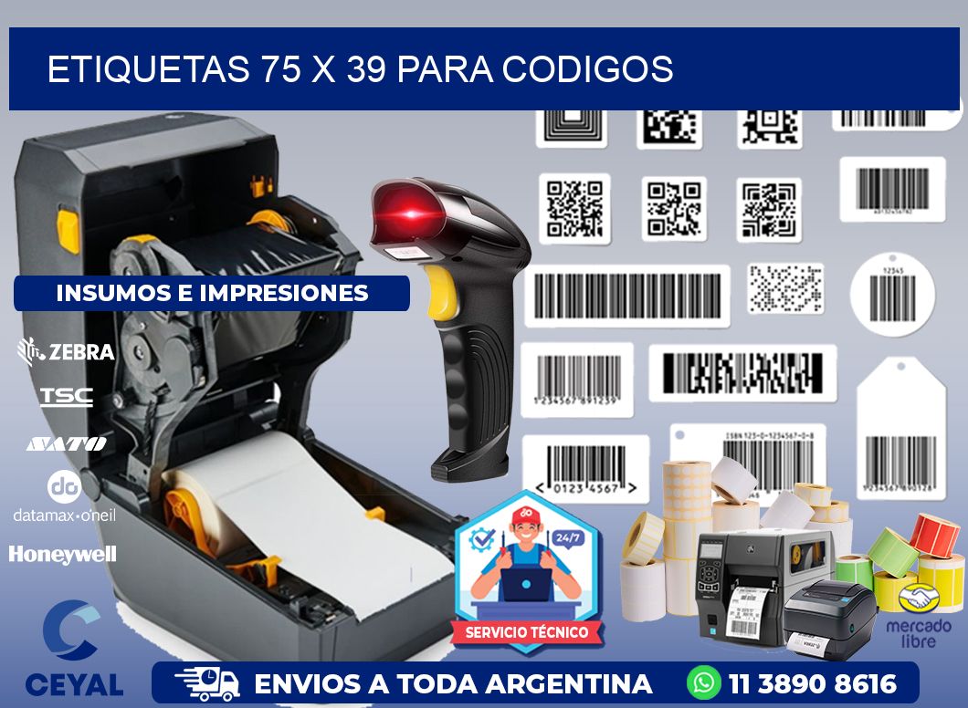 ETIQUETAS 75 x 39 PARA CODIGOS