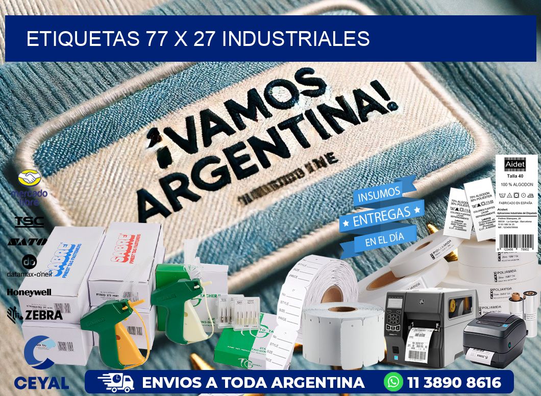 ETIQUETAS 77 x 27 INDUSTRIALES