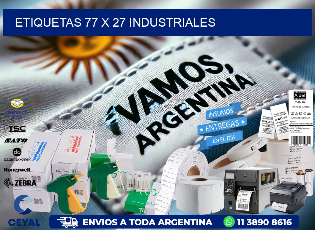 ETIQUETAS 77 x 27 INDUSTRIALES