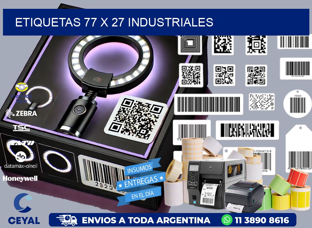 ETIQUETAS 77 x 27 INDUSTRIALES