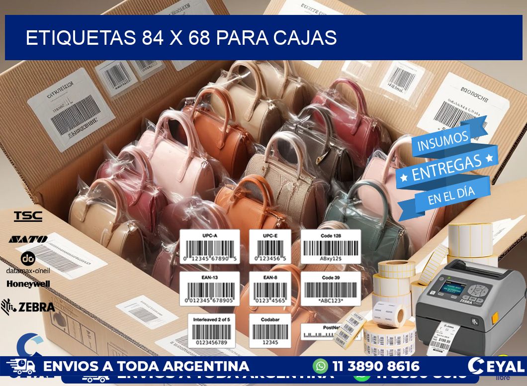 ETIQUETAS 84 x 68 PARA CAJAS