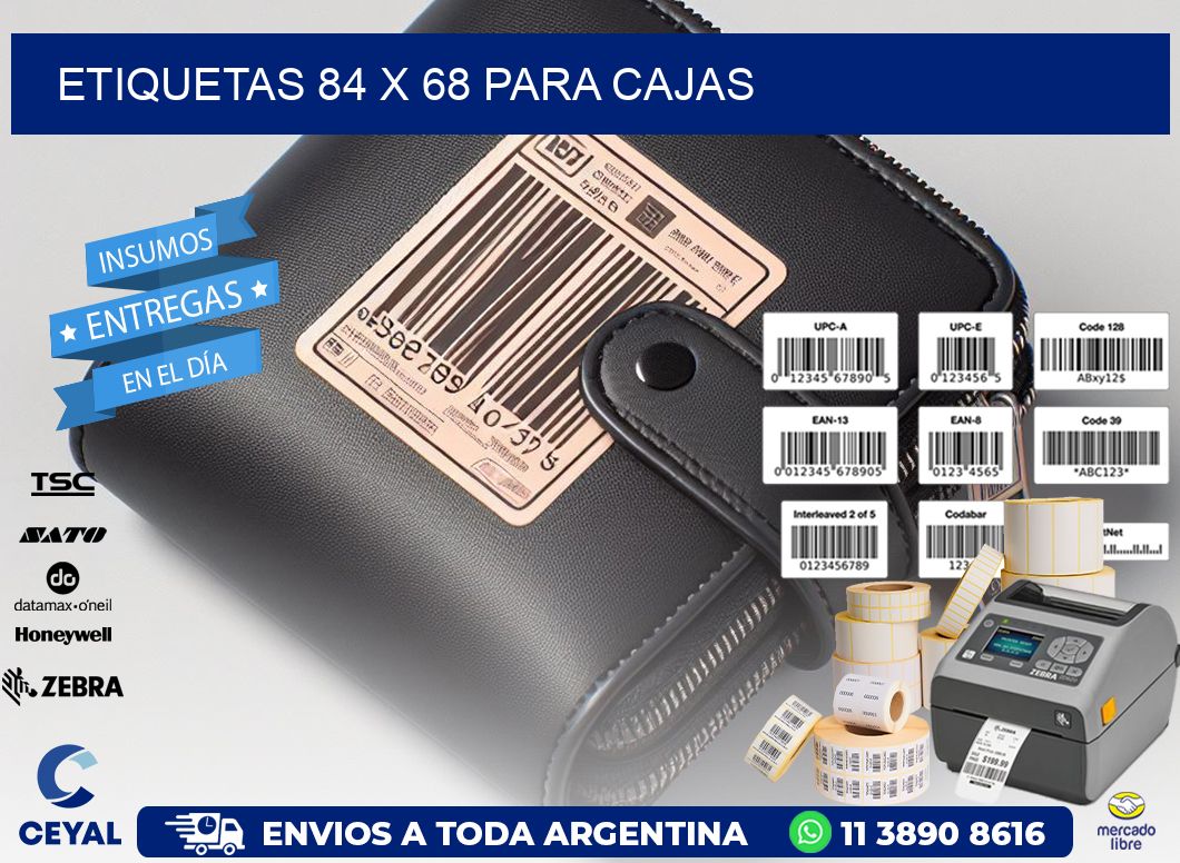 ETIQUETAS 84 x 68 PARA CAJAS