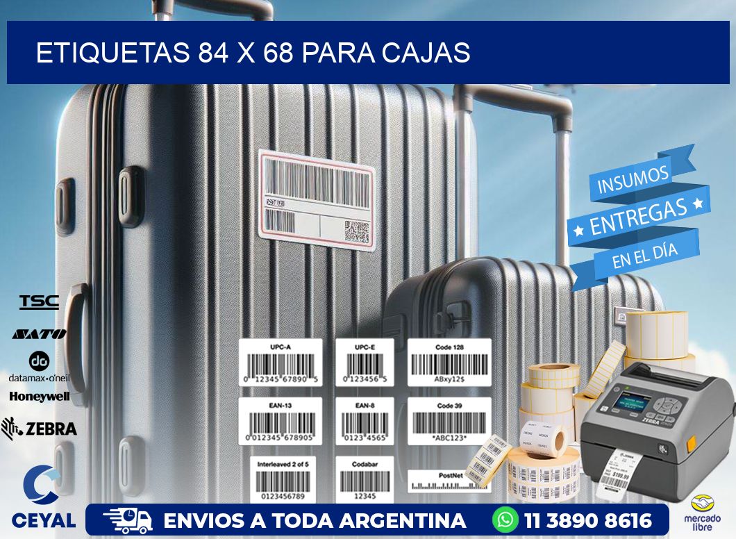 ETIQUETAS 84 x 68 PARA CAJAS