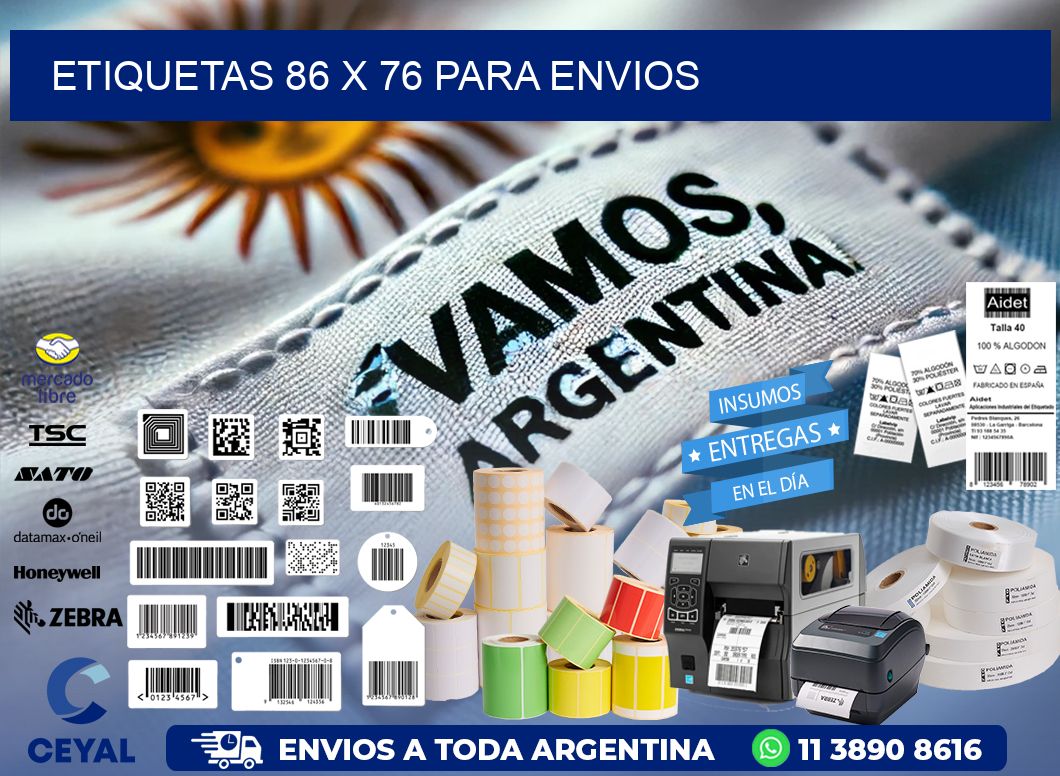 ETIQUETAS 86 x 76 PARA ENVIOS