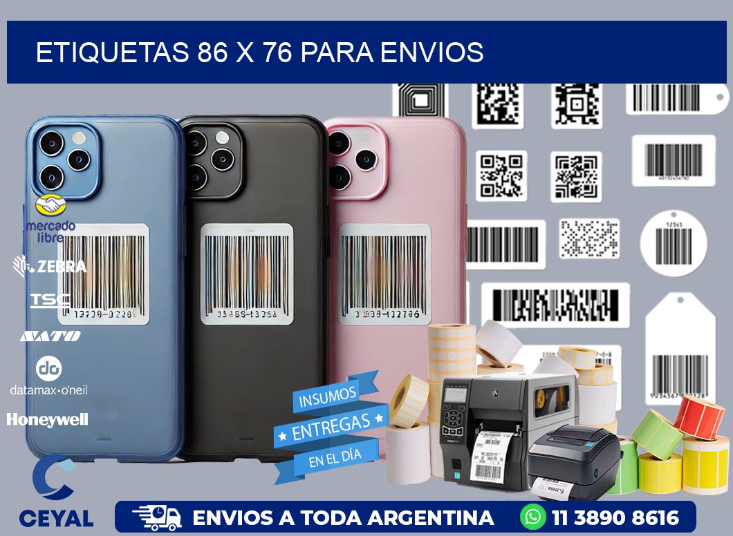 ETIQUETAS 86 x 76 PARA ENVIOS