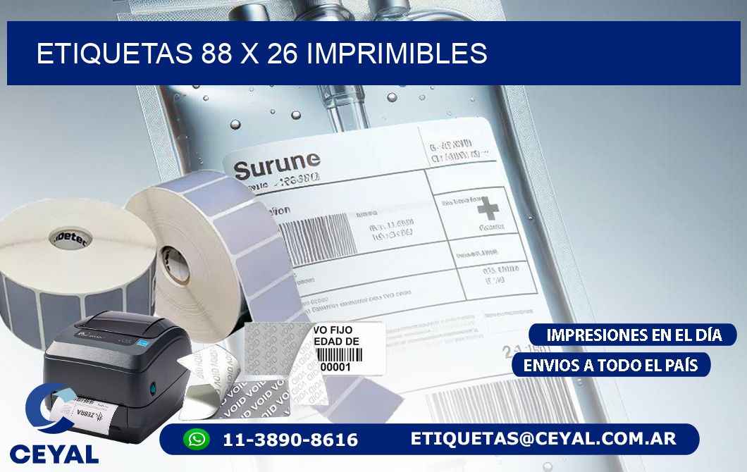 ETIQUETAS 88 x 26 IMPRIMIBLES