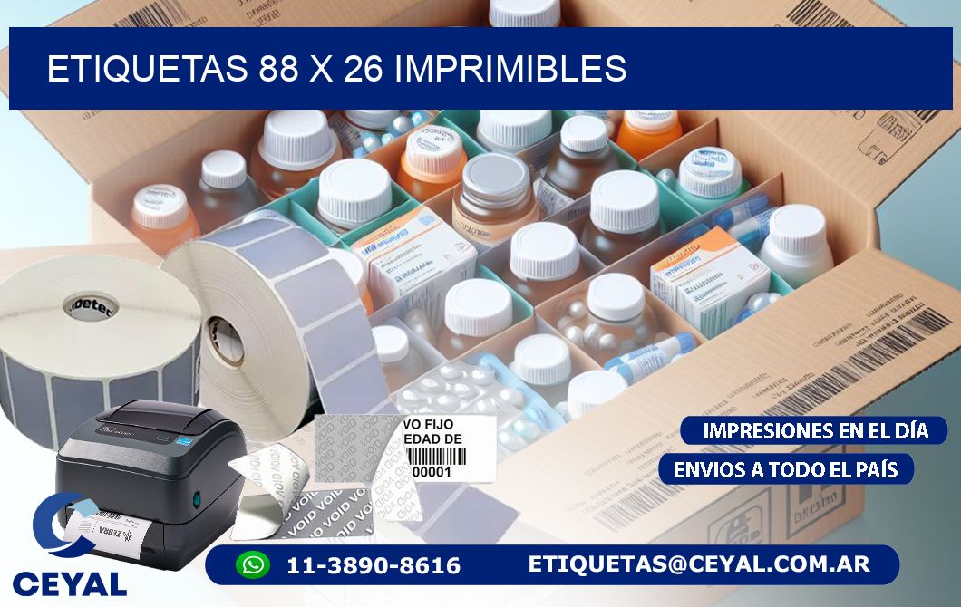 ETIQUETAS 88 x 26 IMPRIMIBLES