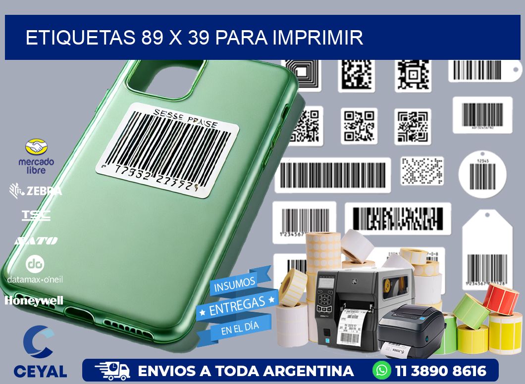 ETIQUETAS 89 x 39 PARA IMPRIMIR