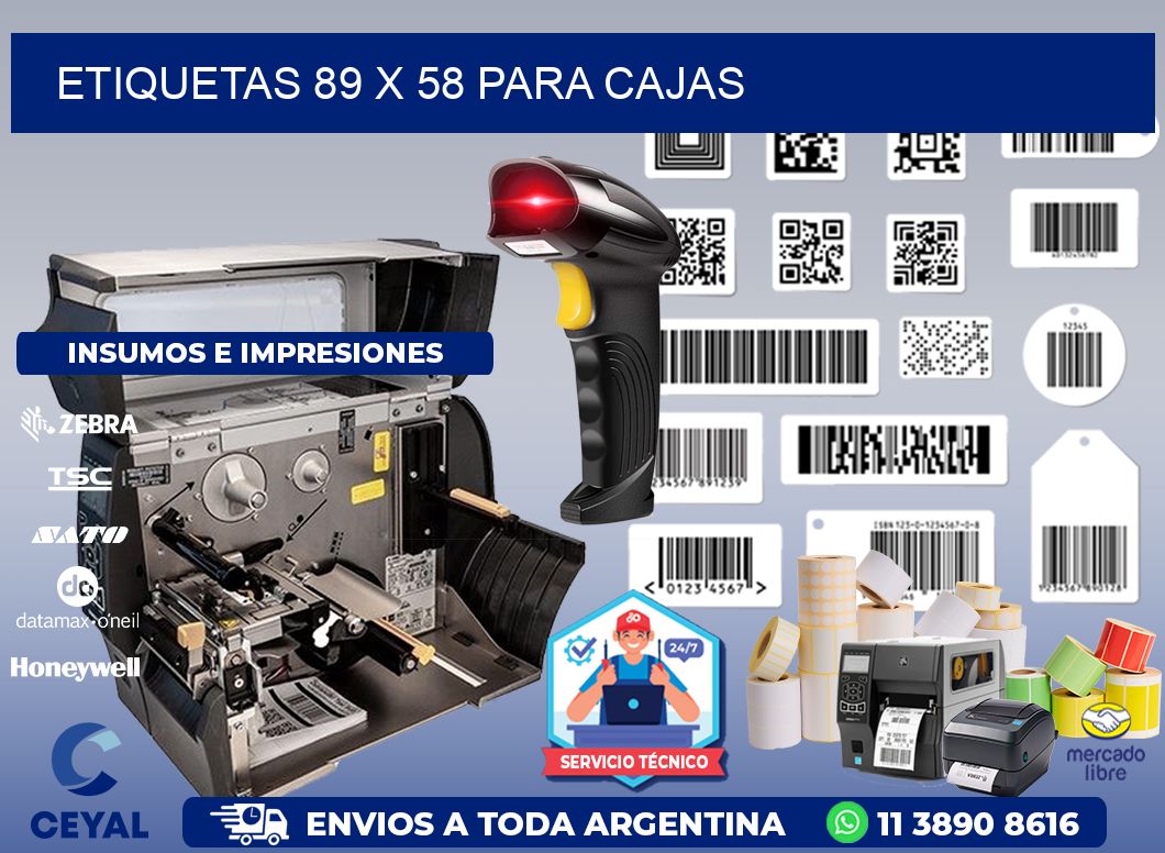 ETIQUETAS 89 x 58 PARA CAJAS