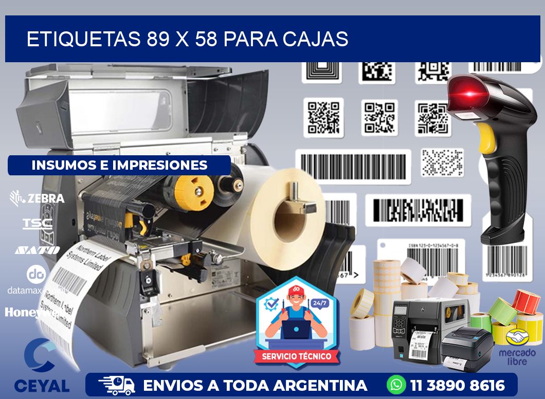 ETIQUETAS 89 x 58 PARA CAJAS