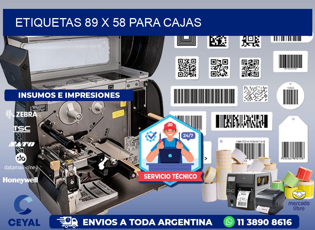 ETIQUETAS 89 x 58 PARA CAJAS