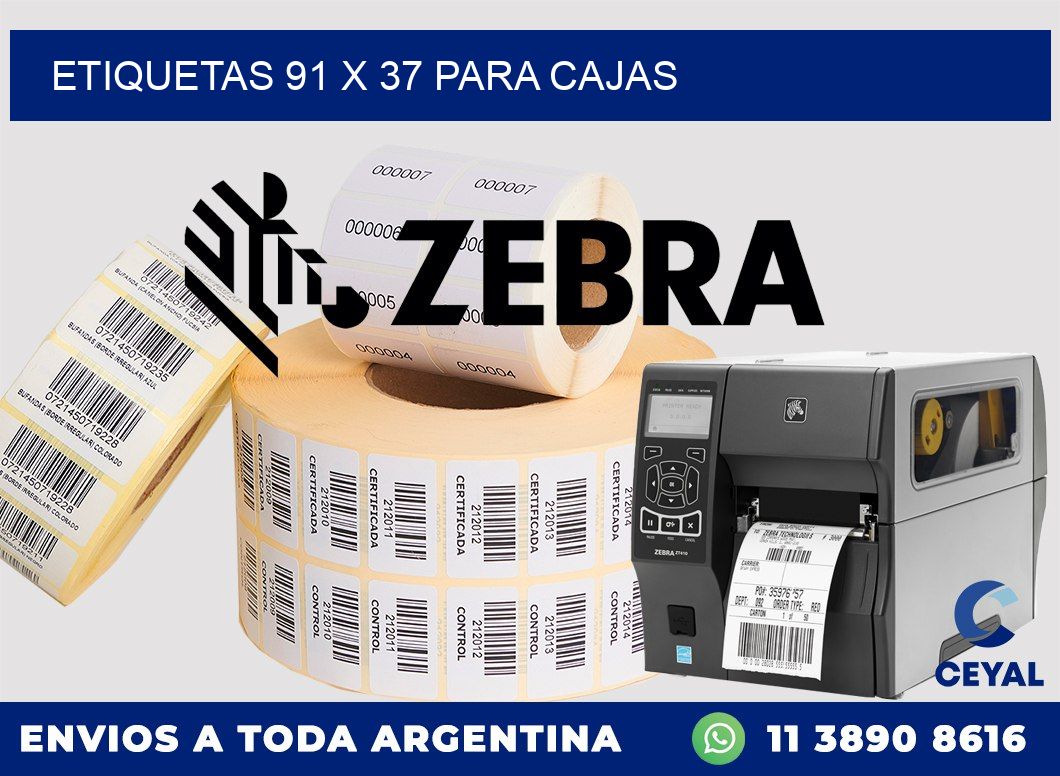 ETIQUETAS 91 x 37 PARA CAJAS