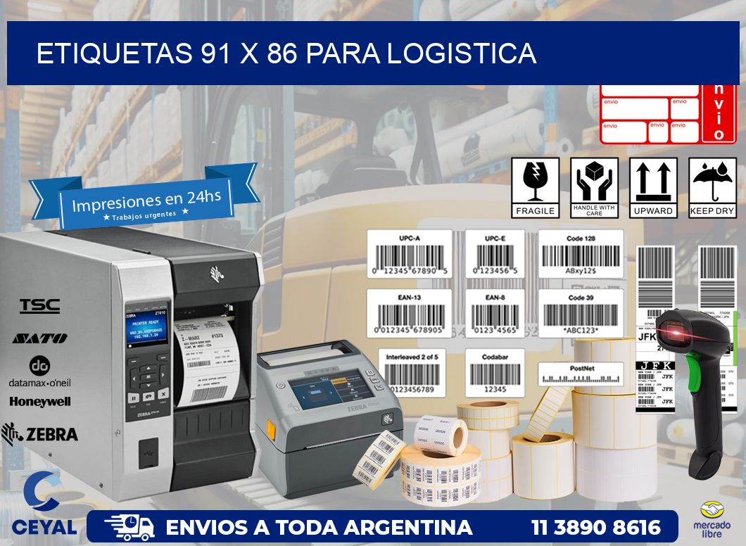 ETIQUETAS 91 x 86 PARA LOGISTICA