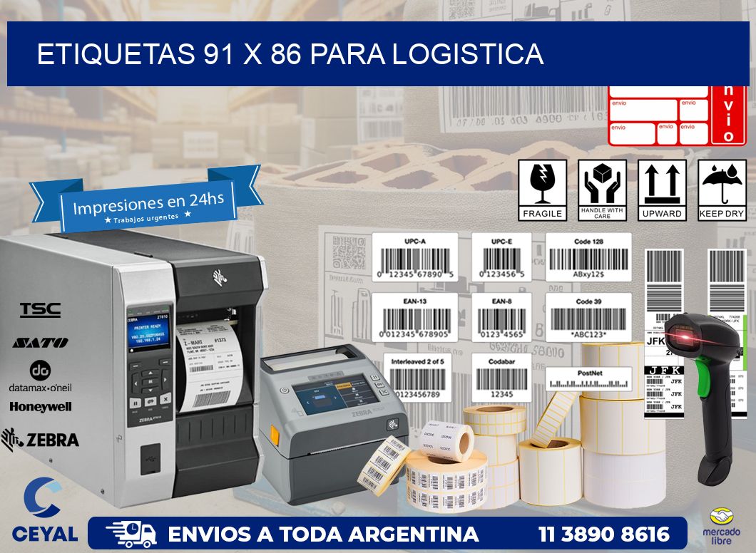 ETIQUETAS 91 x 86 PARA LOGISTICA