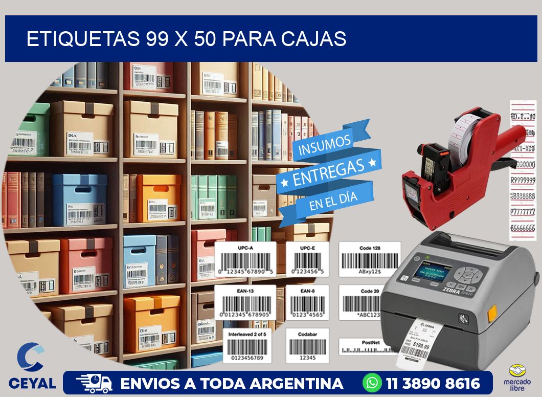 ETIQUETAS 99 x 50 PARA CAJAS