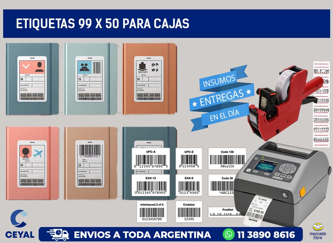 ETIQUETAS 99 x 50 PARA CAJAS