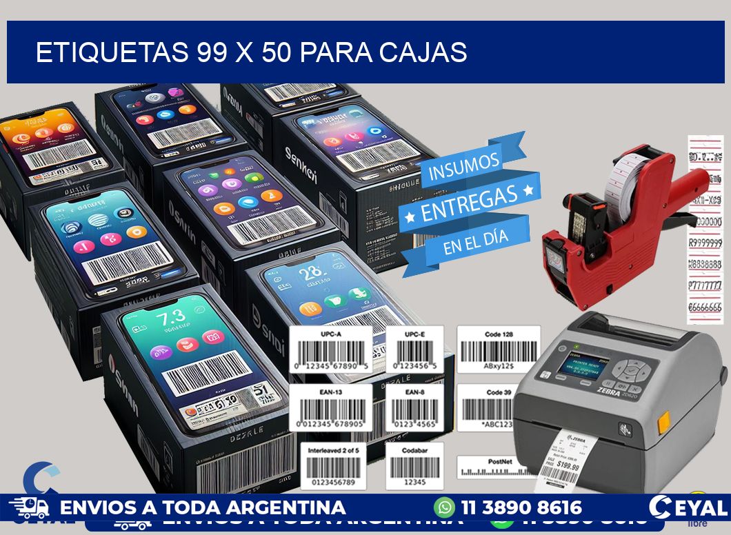ETIQUETAS 99 x 50 PARA CAJAS