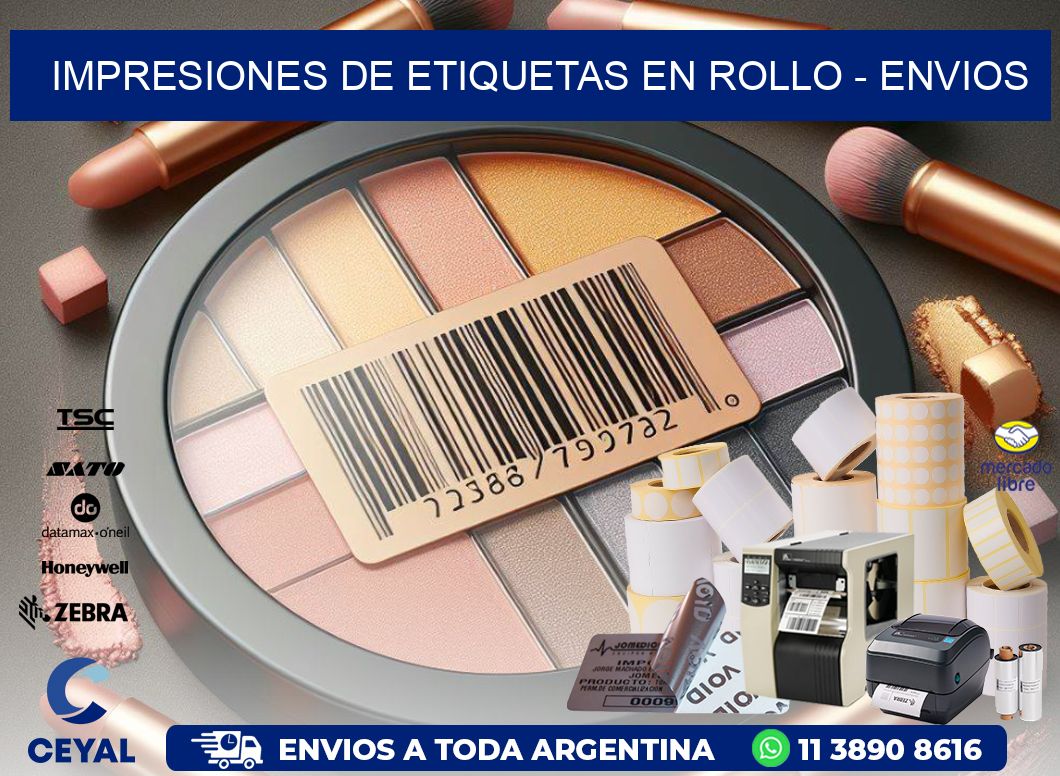 IMPRESIONES DE ETIQUETAS EN ROLLO - envios