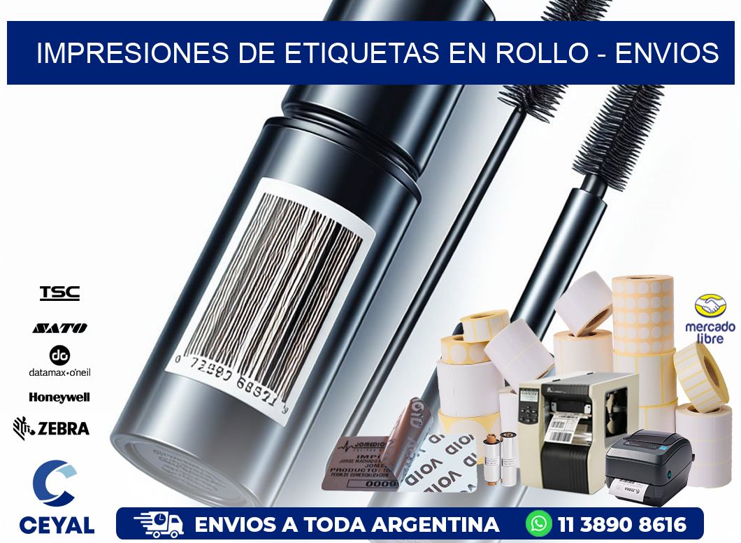 IMPRESIONES DE ETIQUETAS EN ROLLO - envios