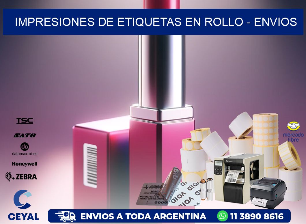 IMPRESIONES DE ETIQUETAS EN ROLLO - envios