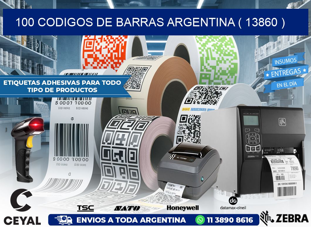 100 codigos de barras argentina ( 13860 )