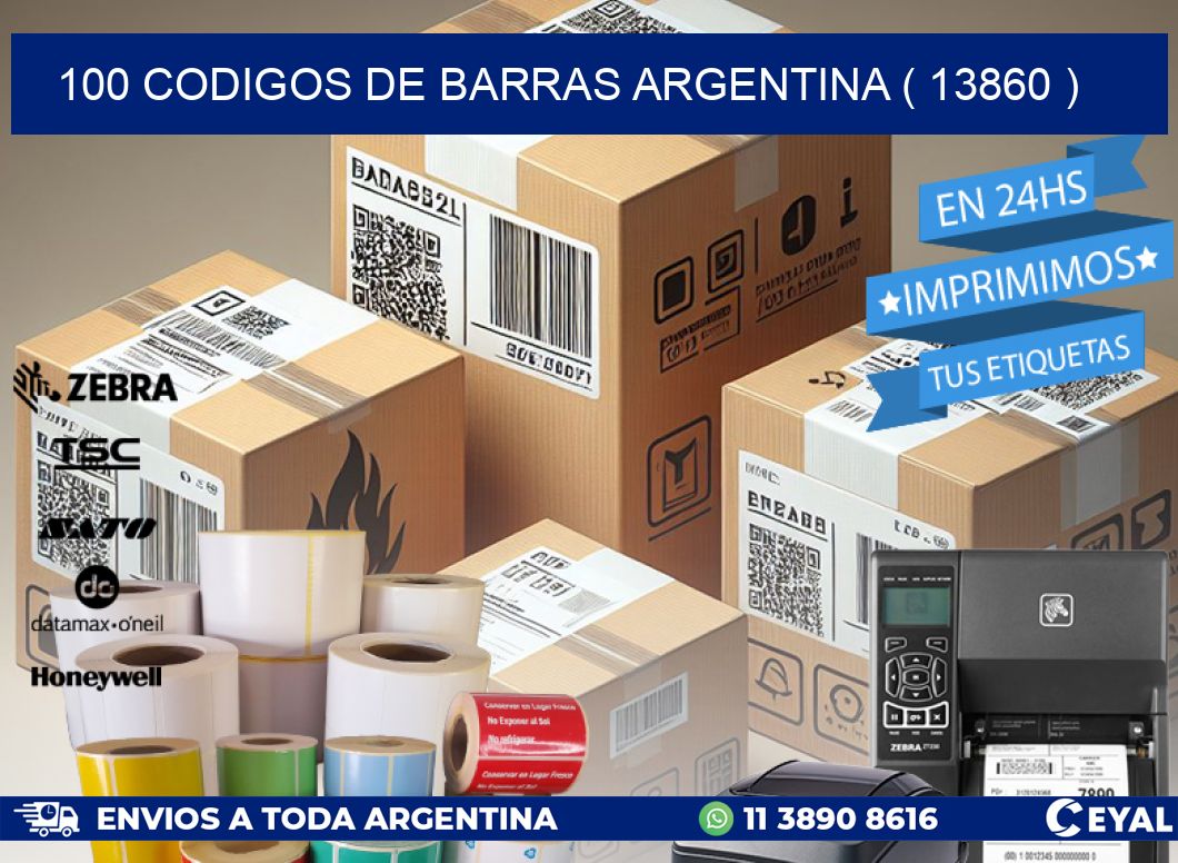 100 codigos de barras argentina ( 13860 )