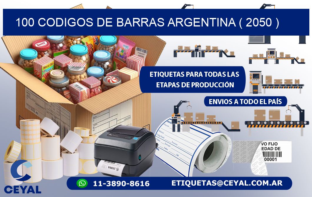 100 codigos de barras argentina ( 2050 )