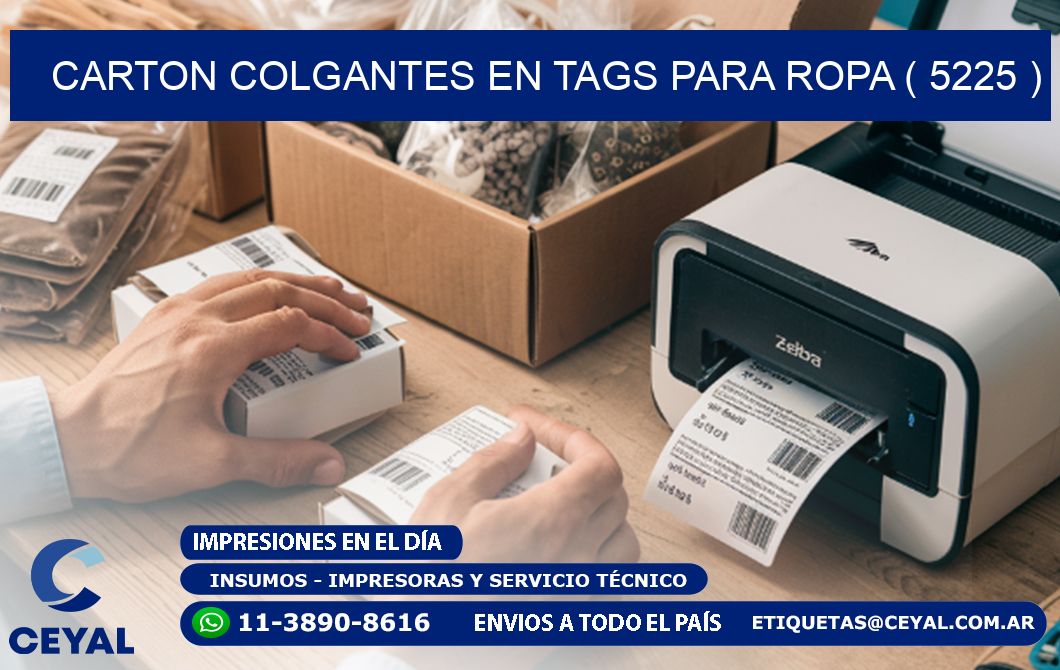 CARTON COLGANTES EN TAGS PARA ROPA ( 5225 )