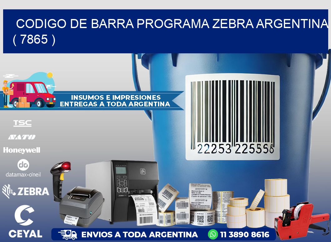 CODIGO DE BARRA PROGRAMA ZEBRA ARGENTINA ( 7865 )