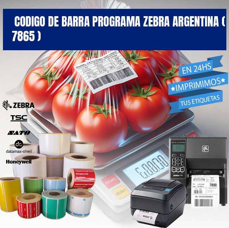 CODIGO DE BARRA PROGRAMA ZEBRA ARGENTINA ( 7865 )