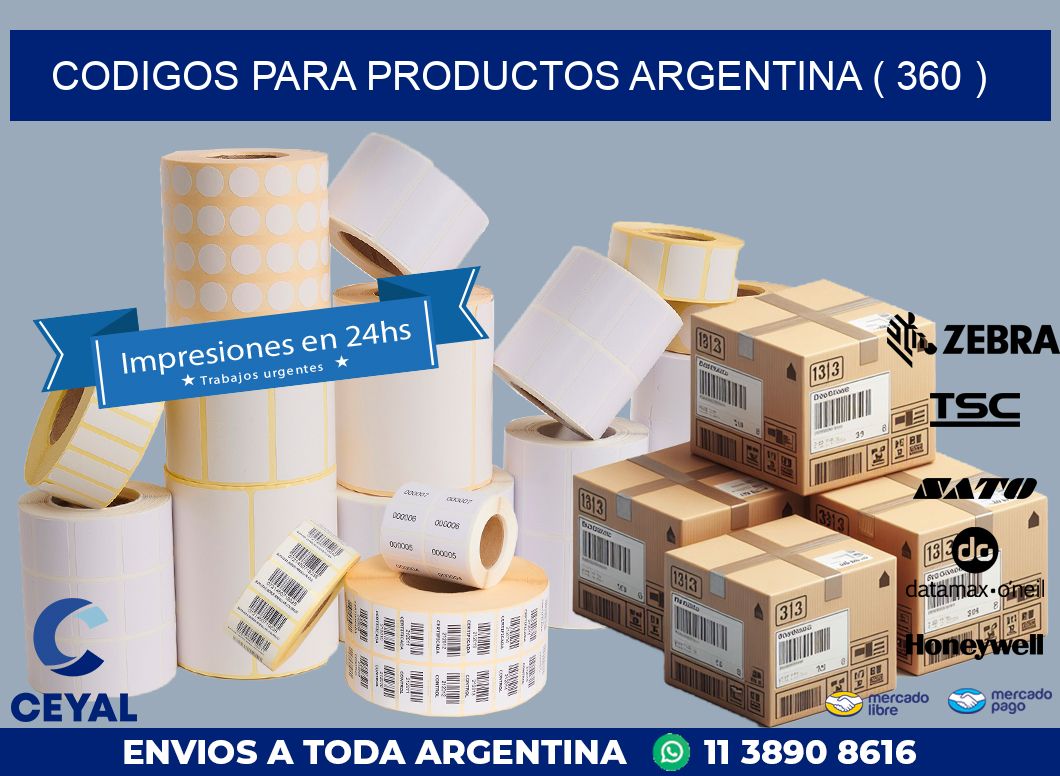 CODIGOS PARA PRODUCTOS ARGENTINA ( 360 )