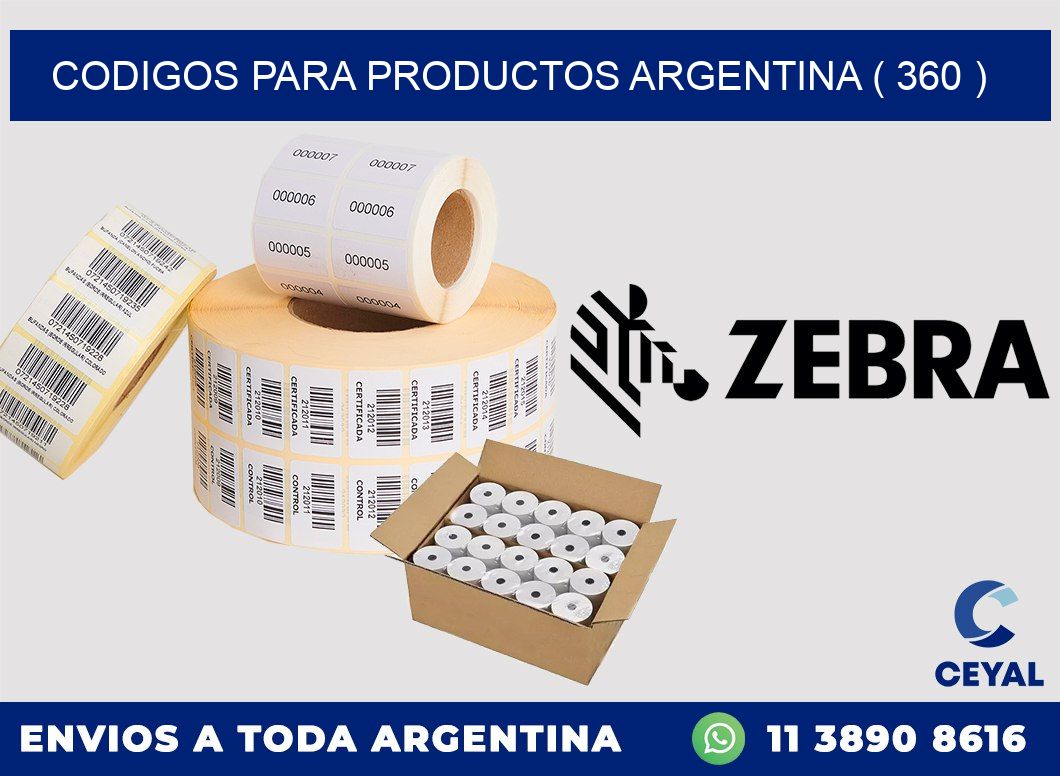 CODIGOS PARA PRODUCTOS ARGENTINA ( 360 )