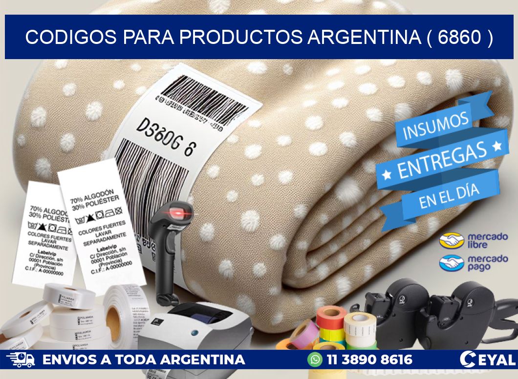 CODIGOS PARA PRODUCTOS ARGENTINA ( 6860 )