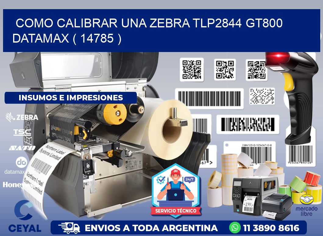 COMO CALIBRAR UNA ZEBRA TLP2844 GT800 DATAMAX ( 14785 )